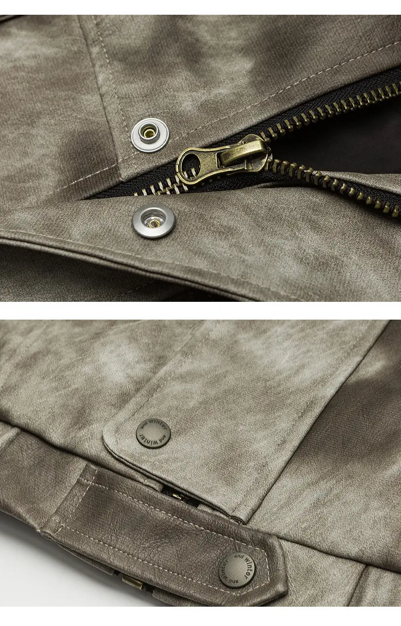 American Vintage PU Faux Leather Jacket Detail