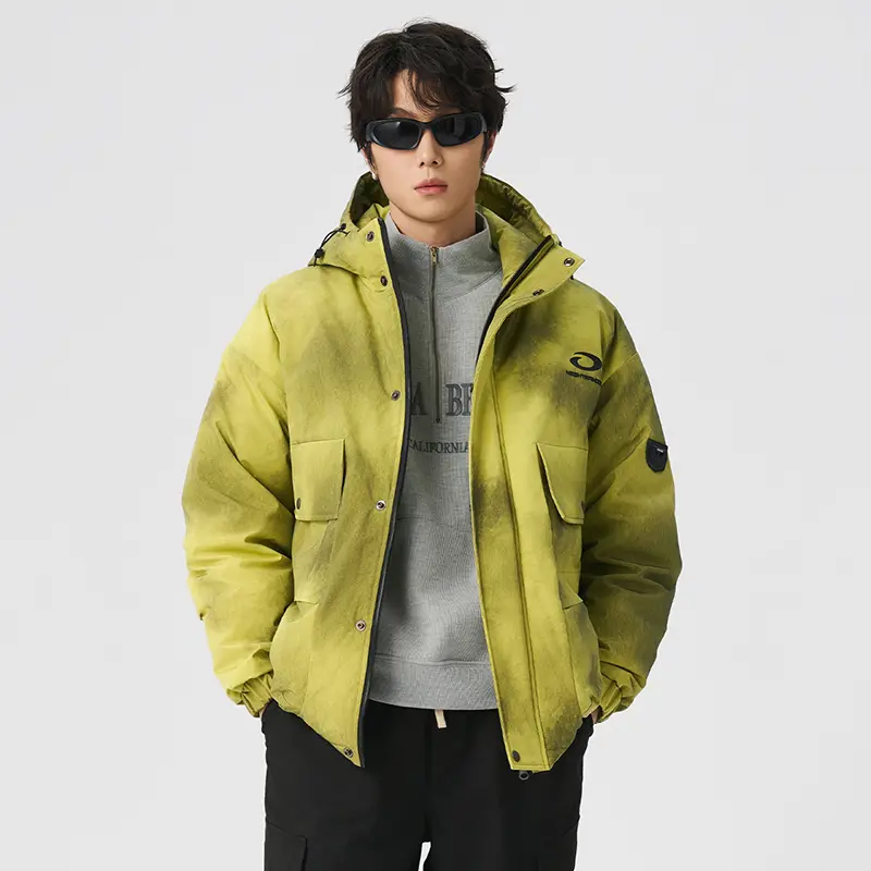 China ZD big pocket design printed bubble jacket men Manufacturer, Suppliers