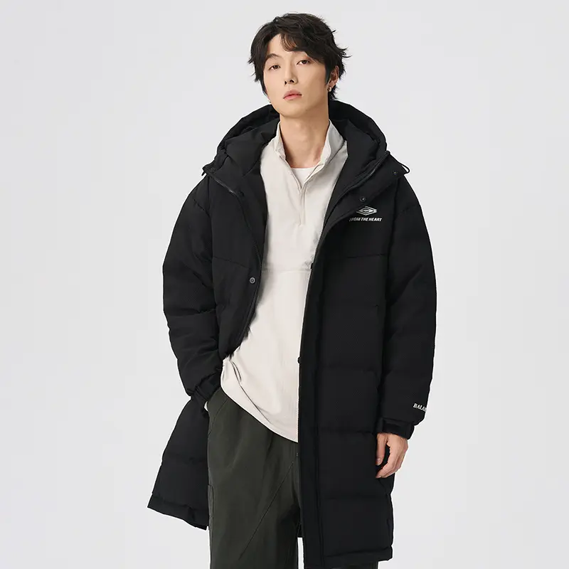 China ZD Hooded mid-length black puffer jacket Suppliers, Product