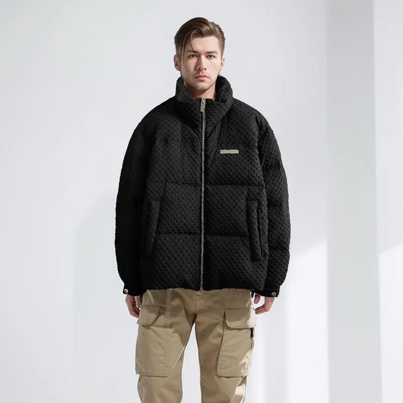 OEM ZD Men's Puffer Down Winter Streetwear Quilted Jacket Company, Product