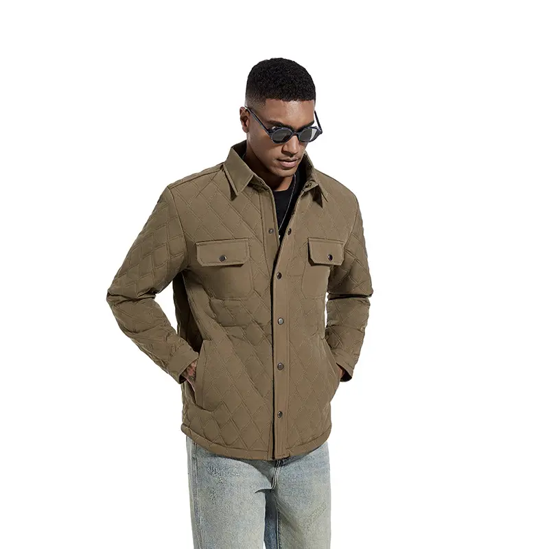 Custom ZD diamond check quilted light puffer jacket Factory, Company