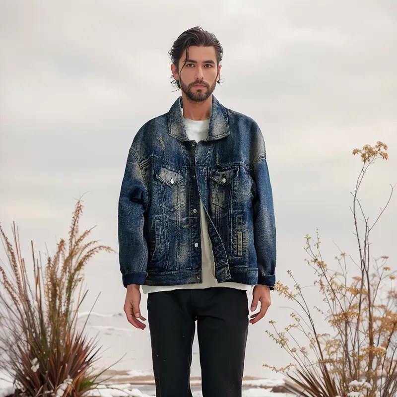 Custom ZD 90/10 down black denim jacket Supplier, Product