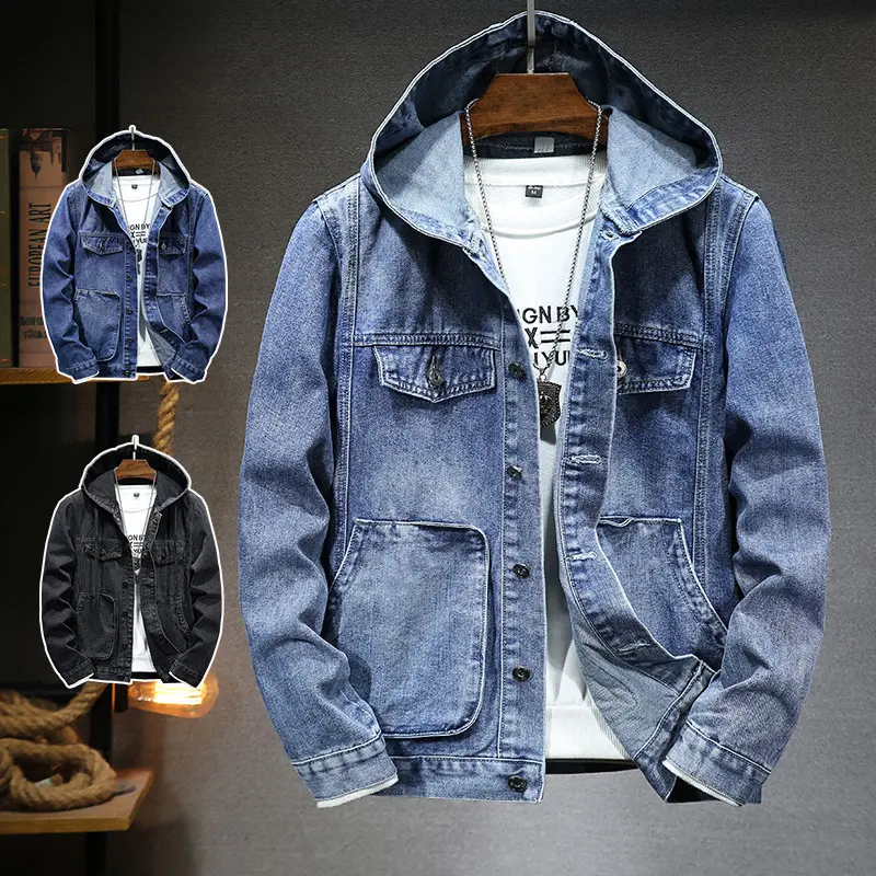 Wholesale ZD windproof hooded denim jacket Supplier, Factory