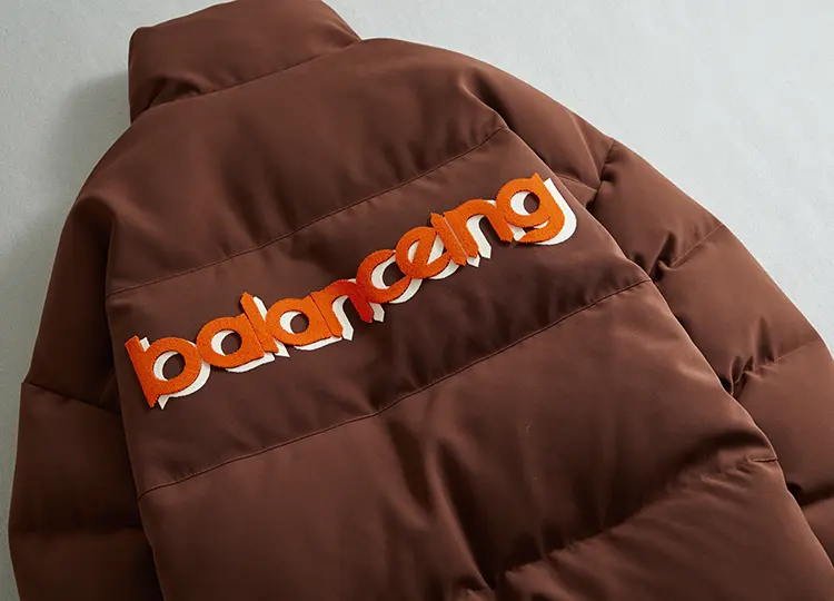 Men's Stand Collar Down Jacket Detail