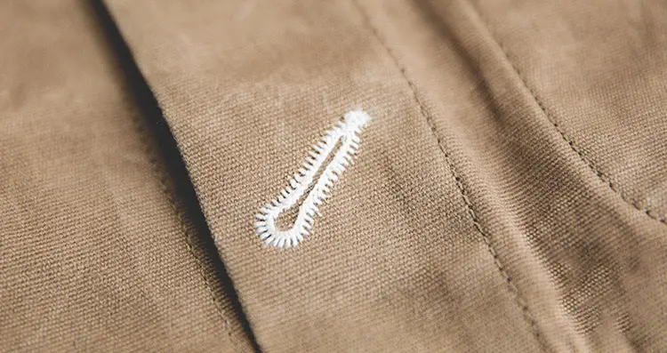 Men's Wax Jacket Detail