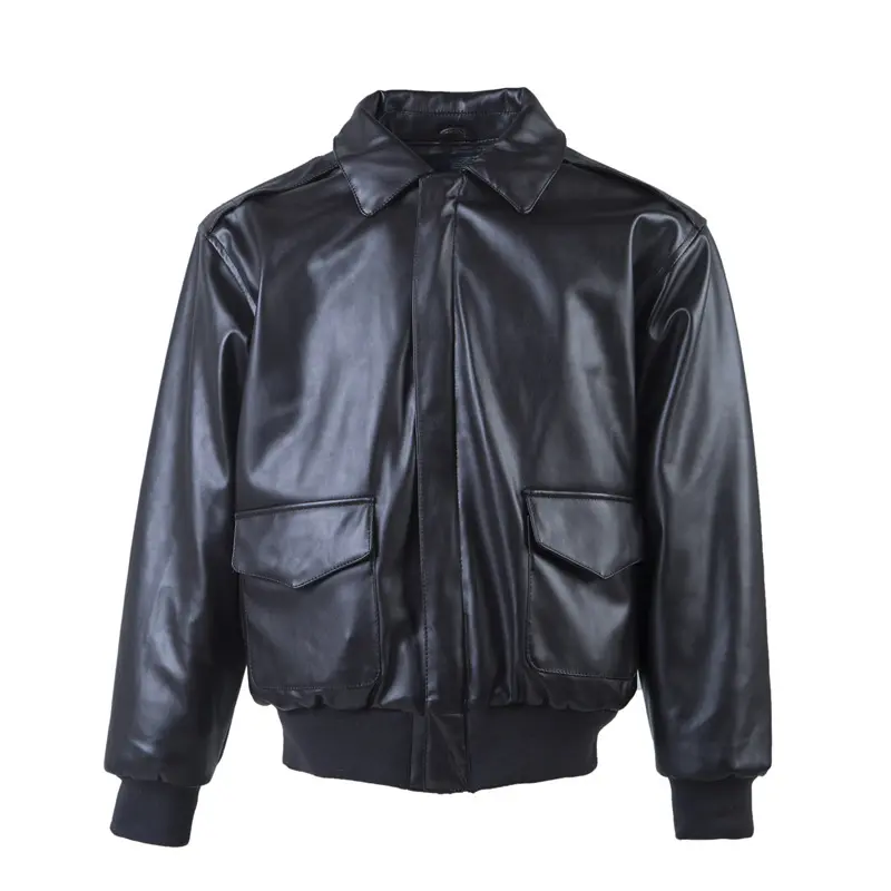OEM ZD vintage leather black winter jacket men Suppliers, Factories