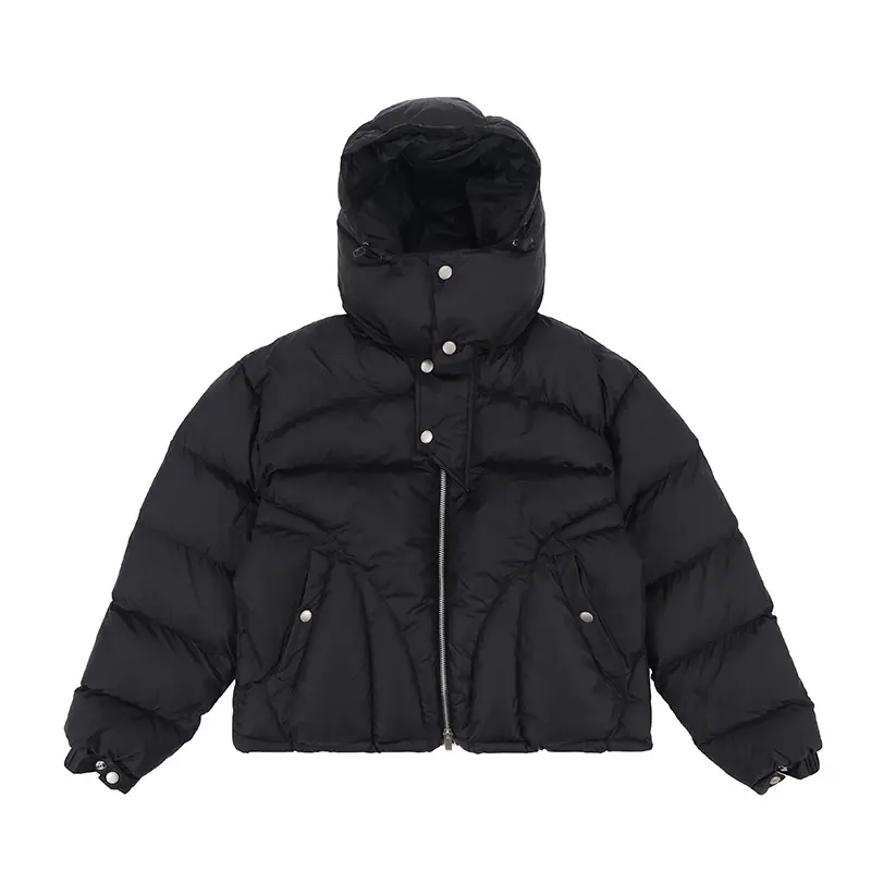 OEM ZD oversized unisex black puffer jacket with hood Companies, Products