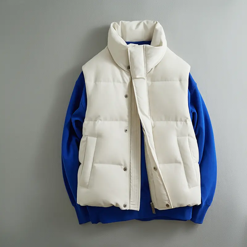 Custom ZD Winter down Padded Gilets Mens Bubble Vest Factories, Companies