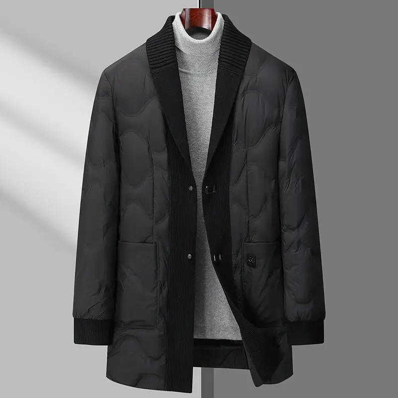 Custom ZD knit fabric shawl collar seamless winter puffer jacket Manufacturer, Company
