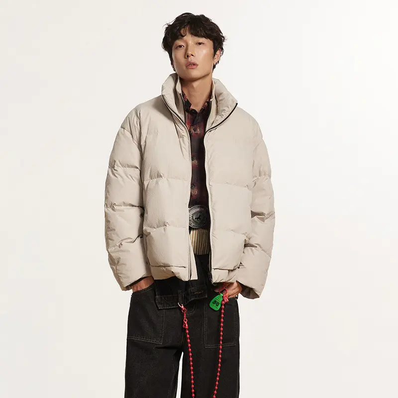 ODM ZD Knitted contrast fake two-piece down jacket men Factory, Product