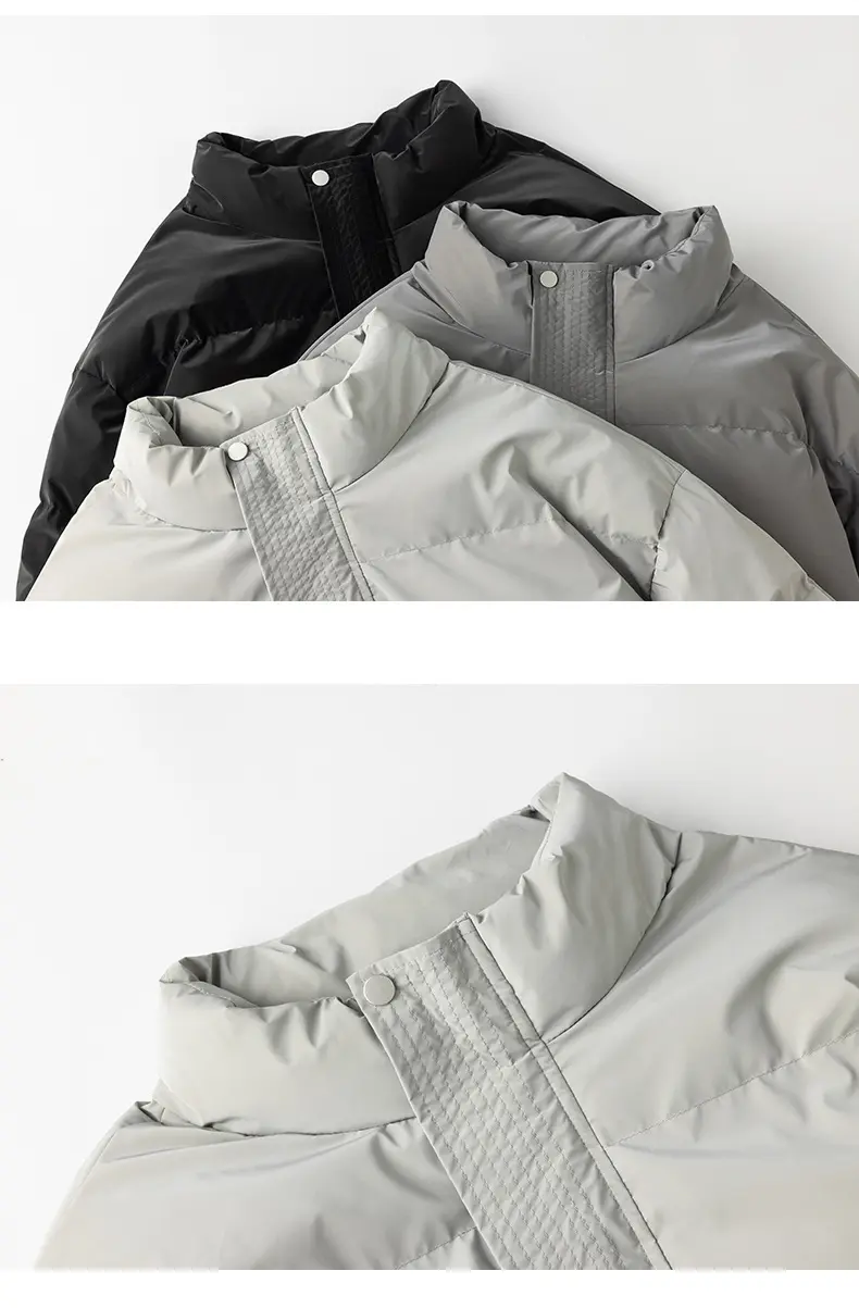 Men's polyester-padded jacket detail