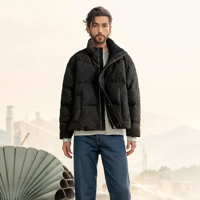Wholesale ZD vintage men winter puffer jacket Factories, Companies