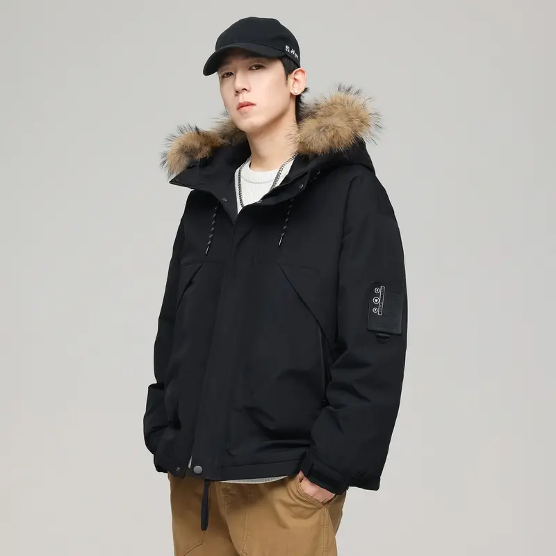 Custom ZD detachable hem & fur long down jacket Company, Product