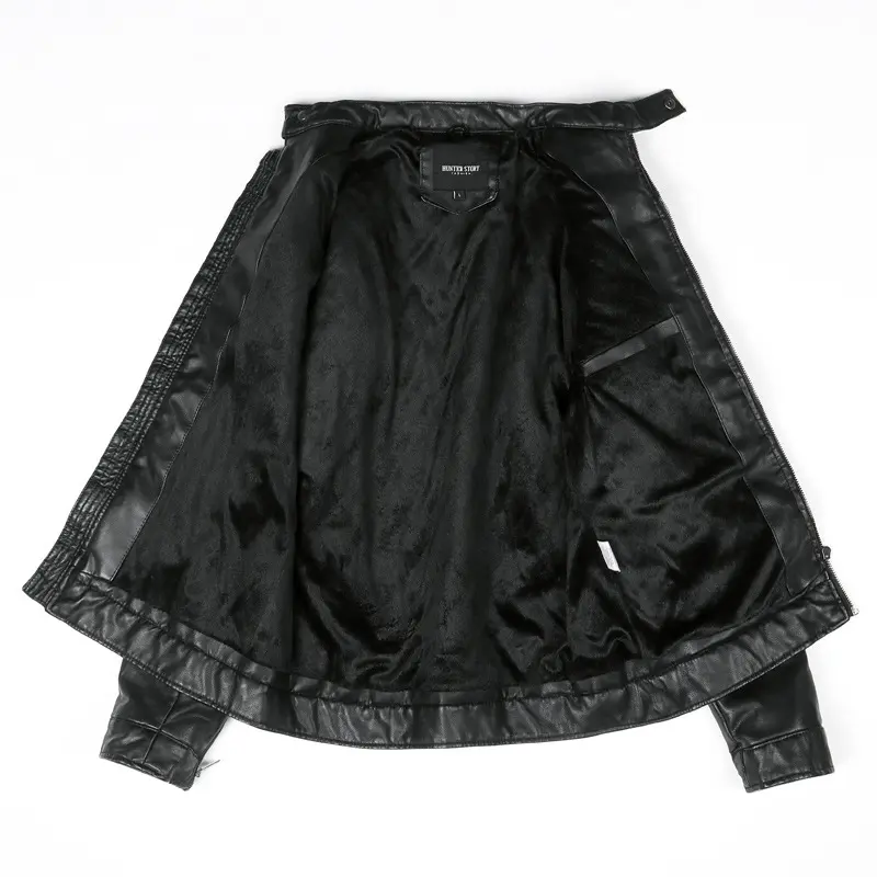 Custom ZD custom vintage black leather jacket Factories, Company