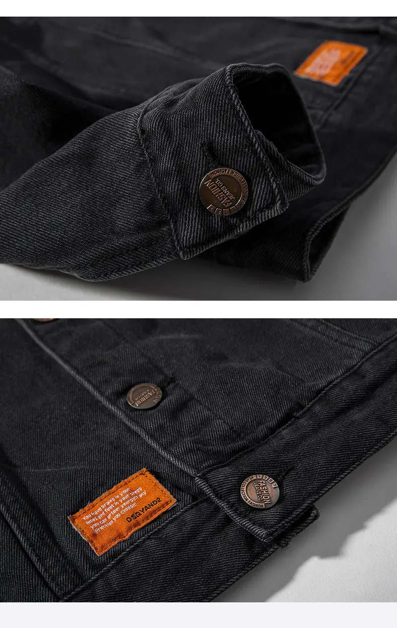 Unisex denim jacket texture view