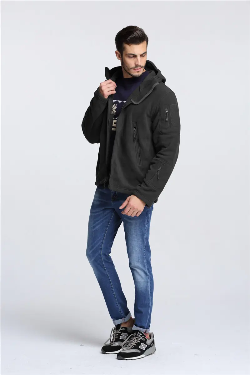 Men's Polar Fleece Jacket Detail 1