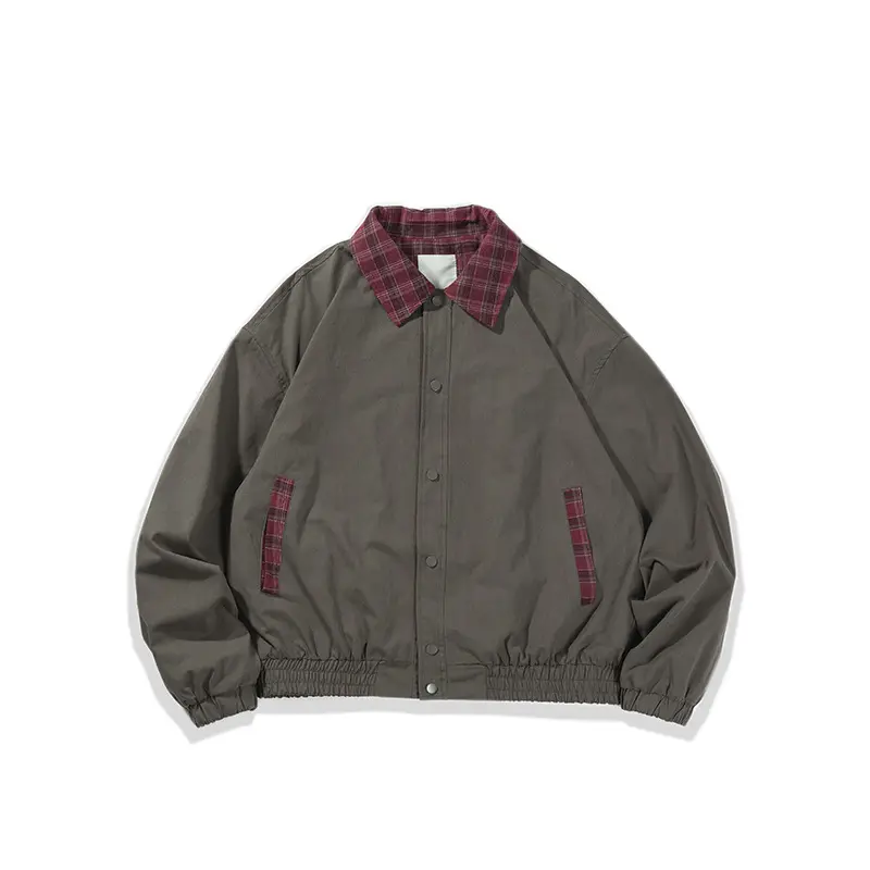 Wholesale ZD contrast plaid collar mens bomber jacket Company, Companies