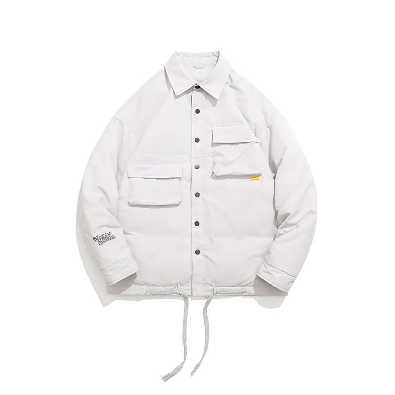 Wholesale ZD turn down collar unisex white puffer jacket Supplier, Suppliers