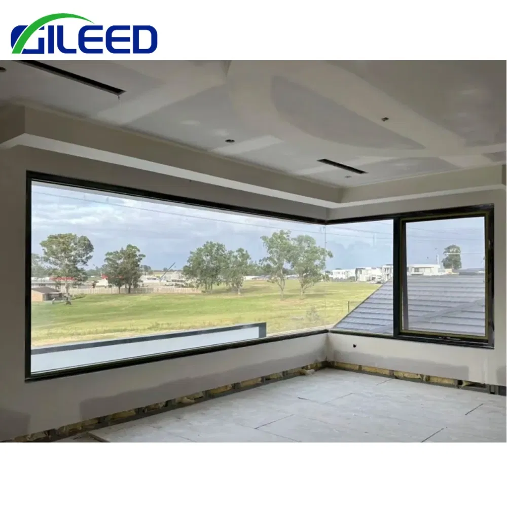 Big Picture Floor to Ceiling Window Aluminum Frame Insulation Fixed Glass Windows