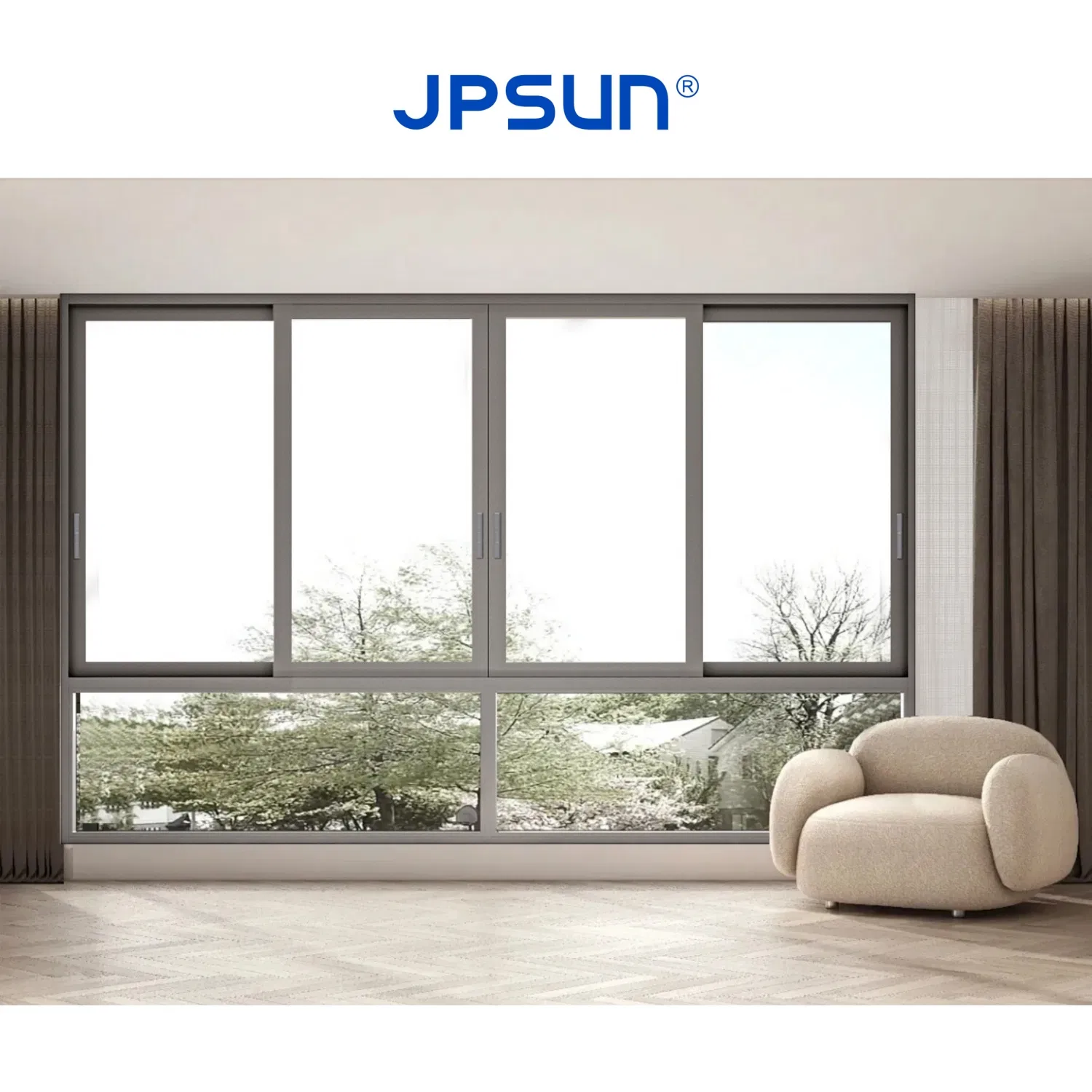 Premium 1.2mm Slim Frame Aluminum Sliding Window with Enhanced Durability
