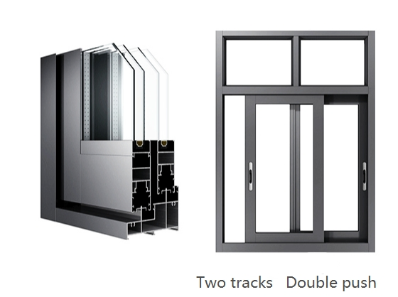 Thermal Insulated Black Aluminum Profile Glazed Soundproof Aluminium Window for House