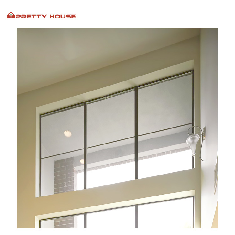 Big Fixed Picture Window Soundproof Picture System Frame Less Aluminum Window