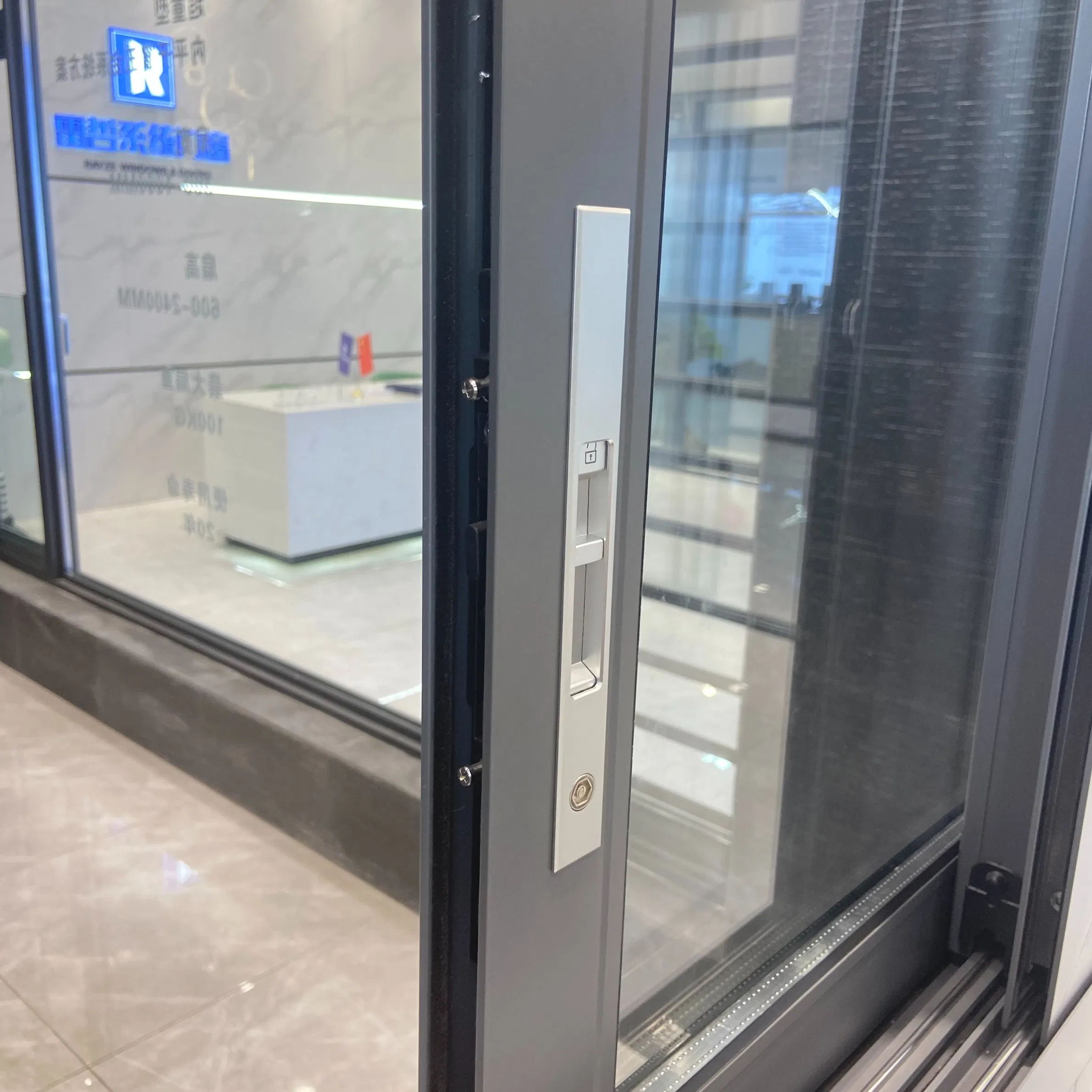 Foshan Soundproof 3 Track Double Glass Aluminium Sliding Window