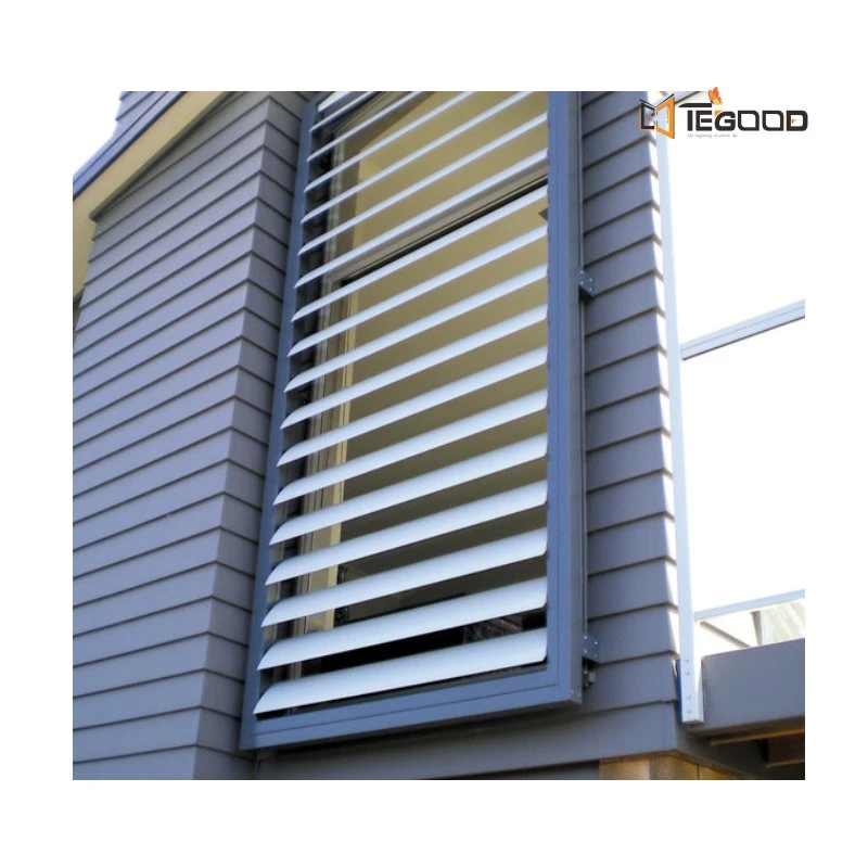 Horizontal and Vertical Louvers Modern Style Jalousie Windows Aluminum Exhaust Louver