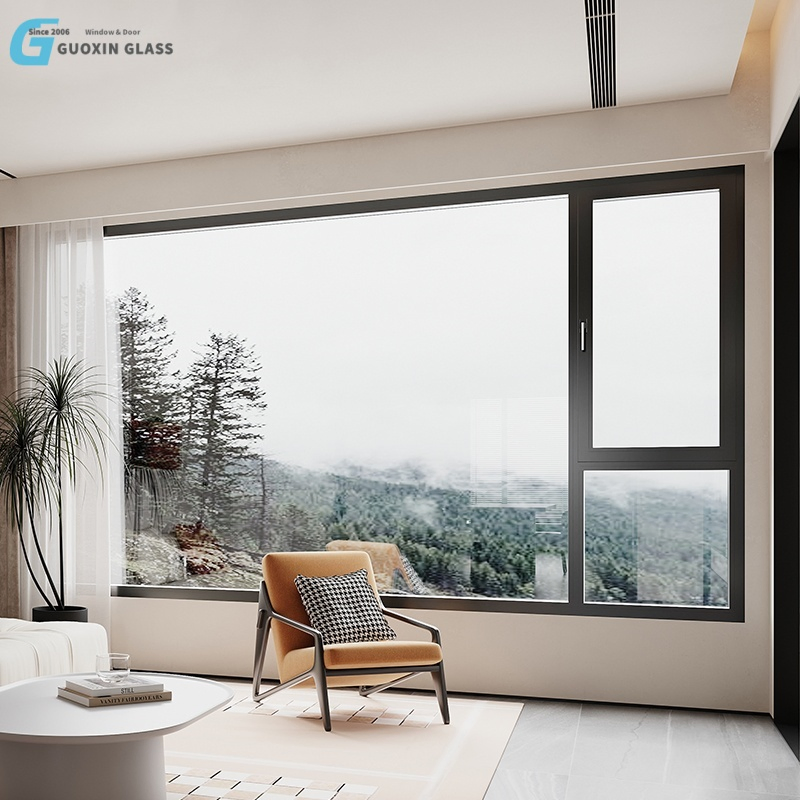 Premium Soundproof Fixed Glass Awning Windows with Screens