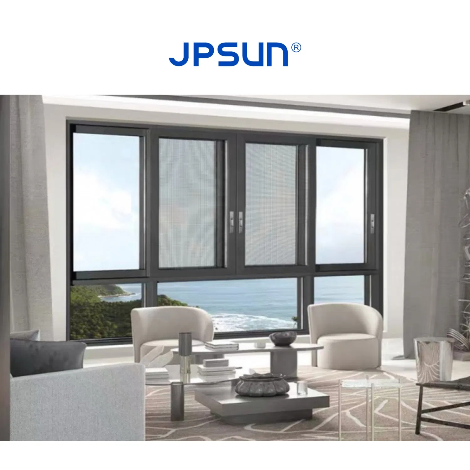 Premium 1.2mm Slim Frame Aluminum Sliding Window with Enhanced Durability