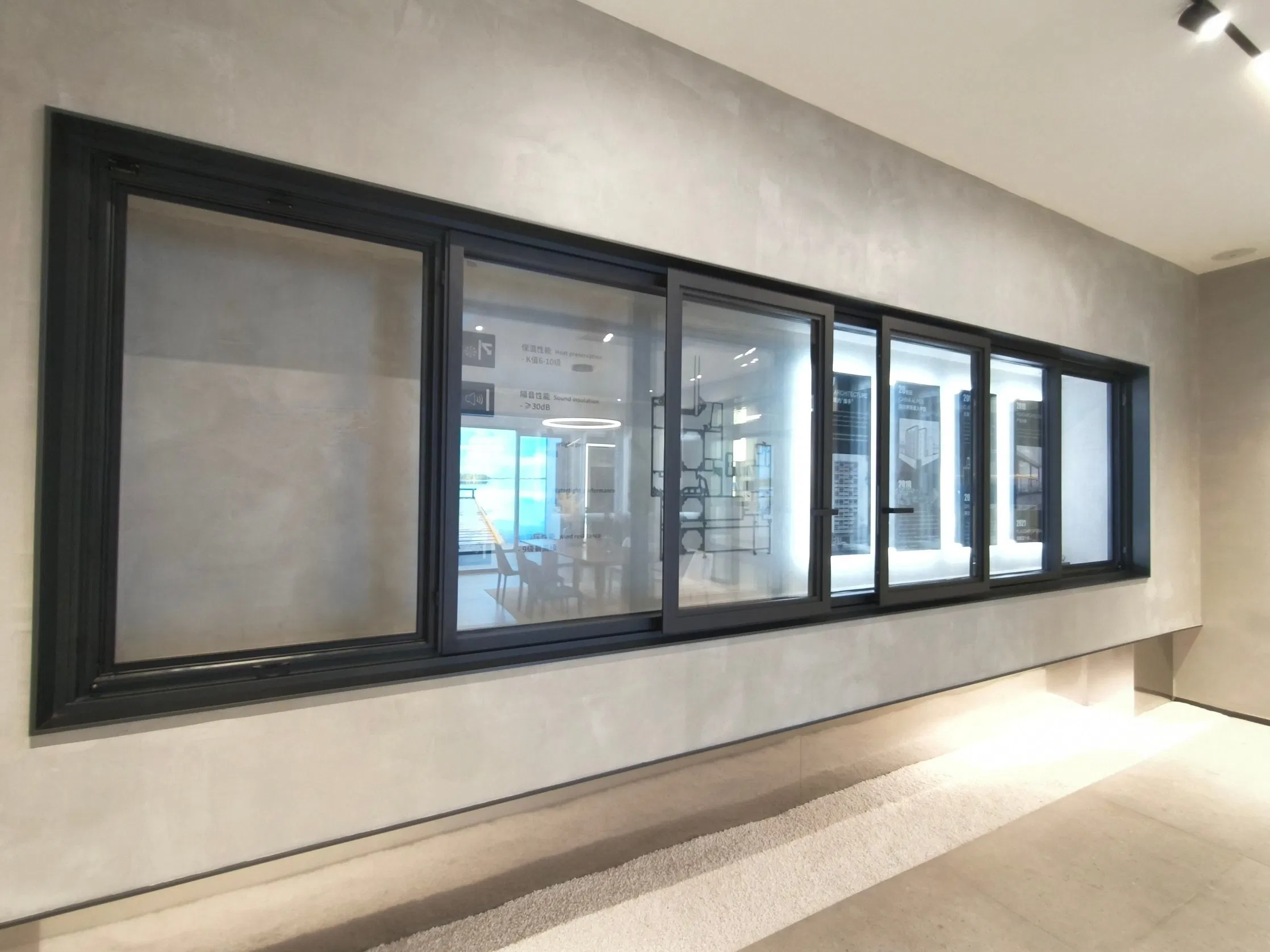 Customized Soundproof Casement Windows Double Glazed Vertical Sliding Aluminum Window