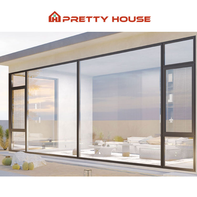 Energy Saving Double Glass Hurricane Proof Tilt and Turn Aluminum Slim Narrow Frame Casement Windows