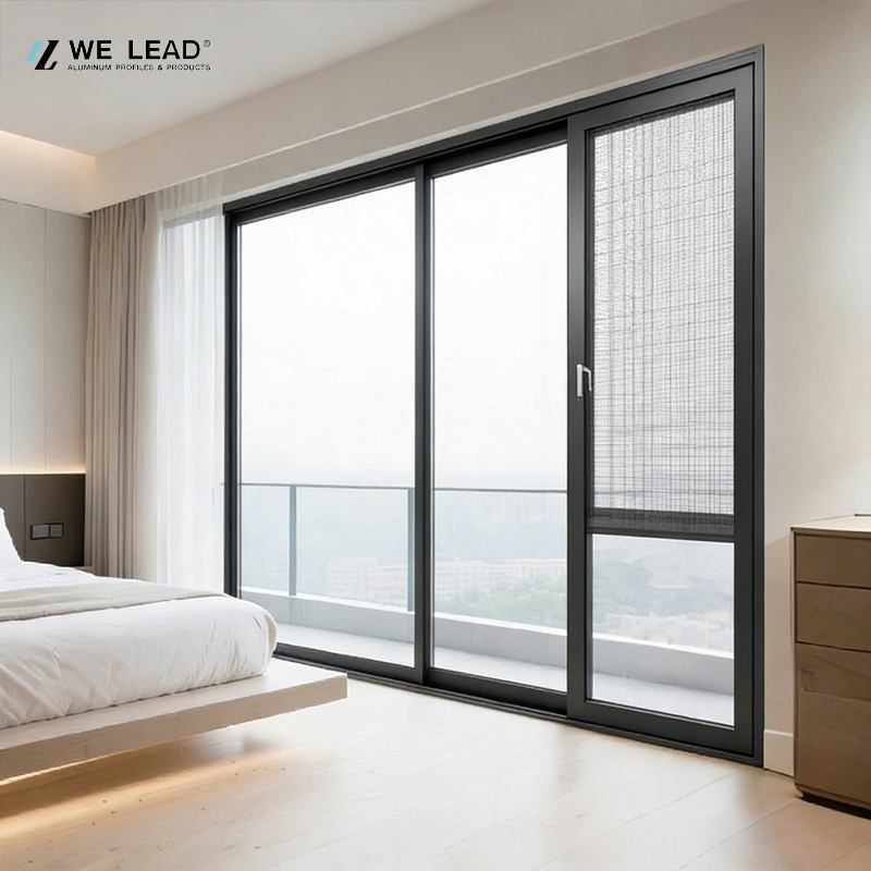 Thermal Break Aluminum Windows Profiles Double Glazed Custom