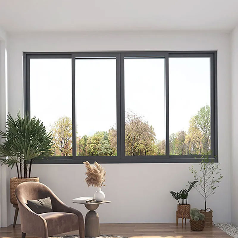Slim Frame Low-E Double Glass High Efficiency Sliding Window for New Builds