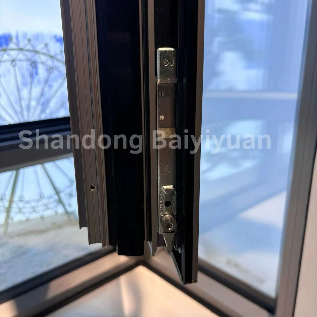 Customized Latest Design Double Layer Low-E Glass Aluminium Profile Tilt and Turn Window Energy Efficient Window Aluminum Casement Window for House