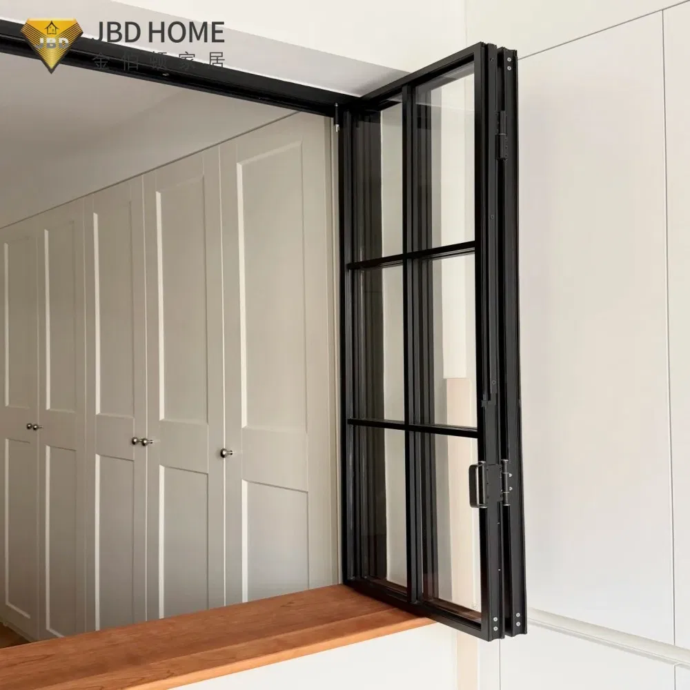 Modern Bi Fold Exterior Folding Glass Window Balcony Slim Frame System