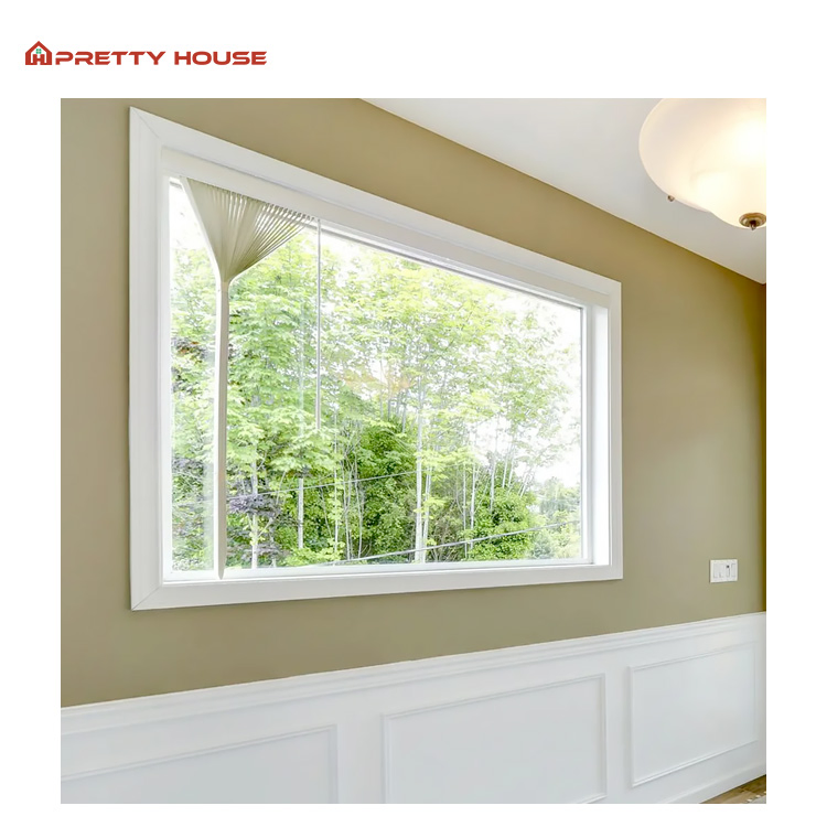 Big Fixed Picture Window Soundproof Picture System Frame Less Aluminum Window