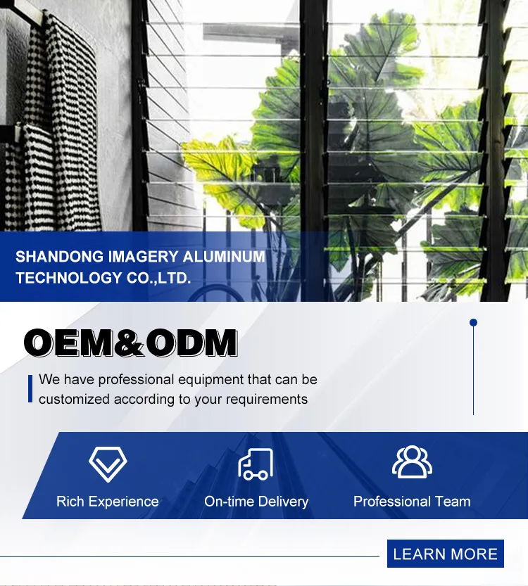 Aluminum Glass Shutter Window