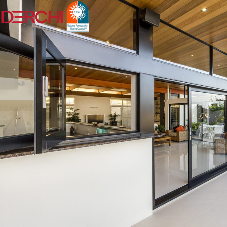 North American Hot Sale Aluminium Bi Folding Window Double Glazed Window for Villa