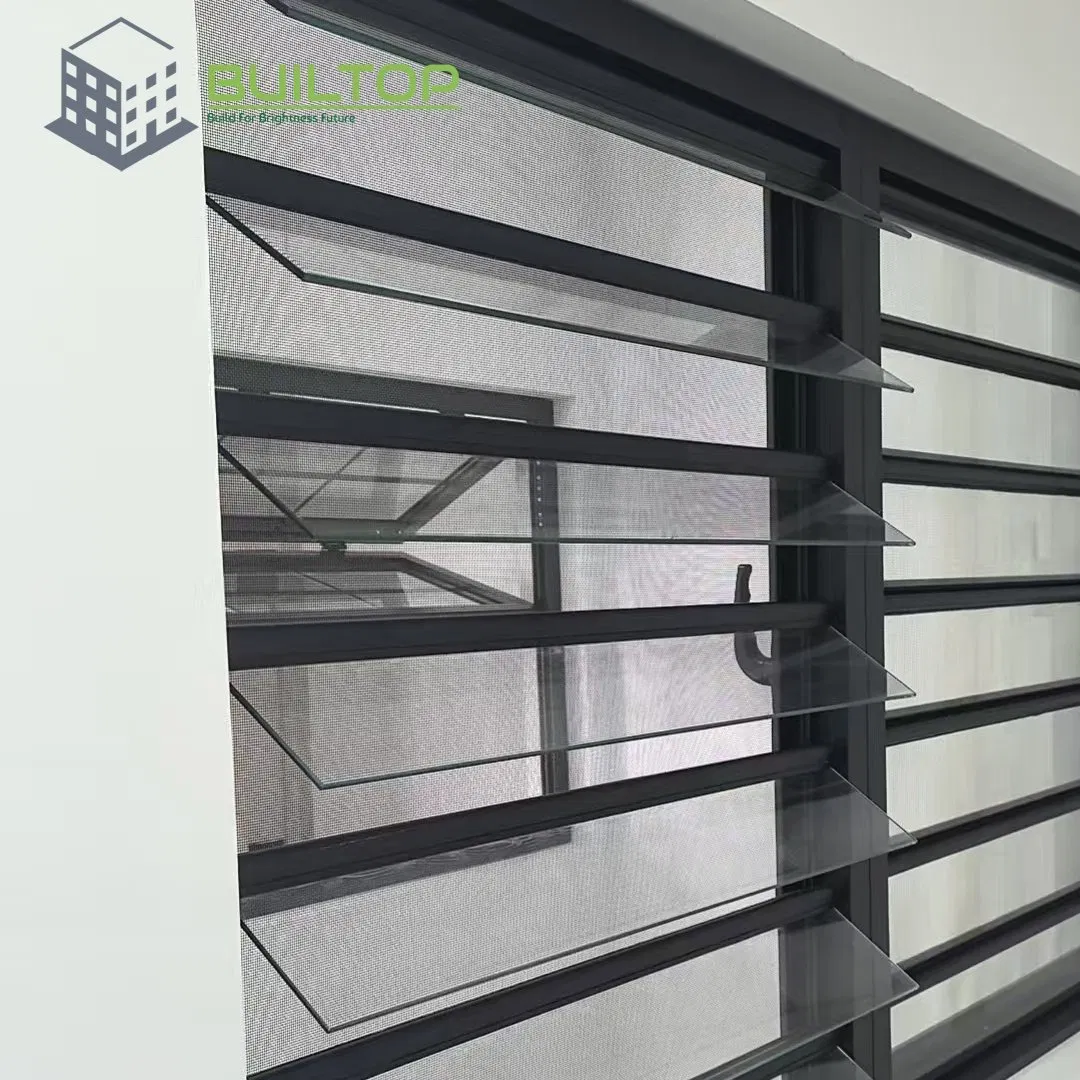 Low-Maintenance Aluminum Glass Jalousie Window Shutters