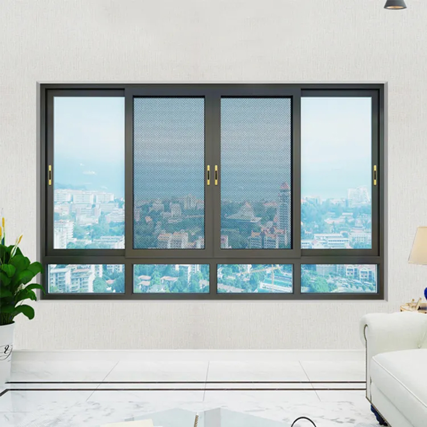 Factory Directly Wholesale Sliding Windows Triple Glazed Hurricane Impact Windows PVC Sliding Window