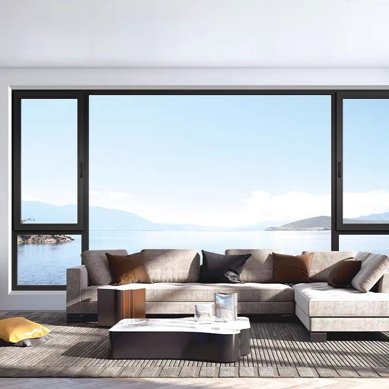 Aluminum Awning Profile Horizontal Sliding Jalousie Louvre Used Aluminum and Glass Windows Profile Casement Door