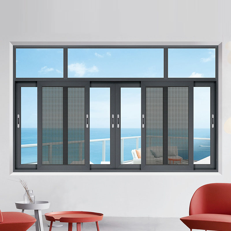 China Factory Soundproof 2.0mm Aluminium Sliding Window/Slide/Casement/Bi Fold Windows with Mosquito Mesh/Hurricane Impact/Thermal Break Sliding Window
