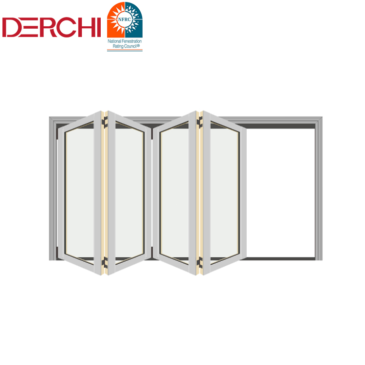 North American Hot Sale Aluminium Bi Folding Window Double Glazed Window for Villa