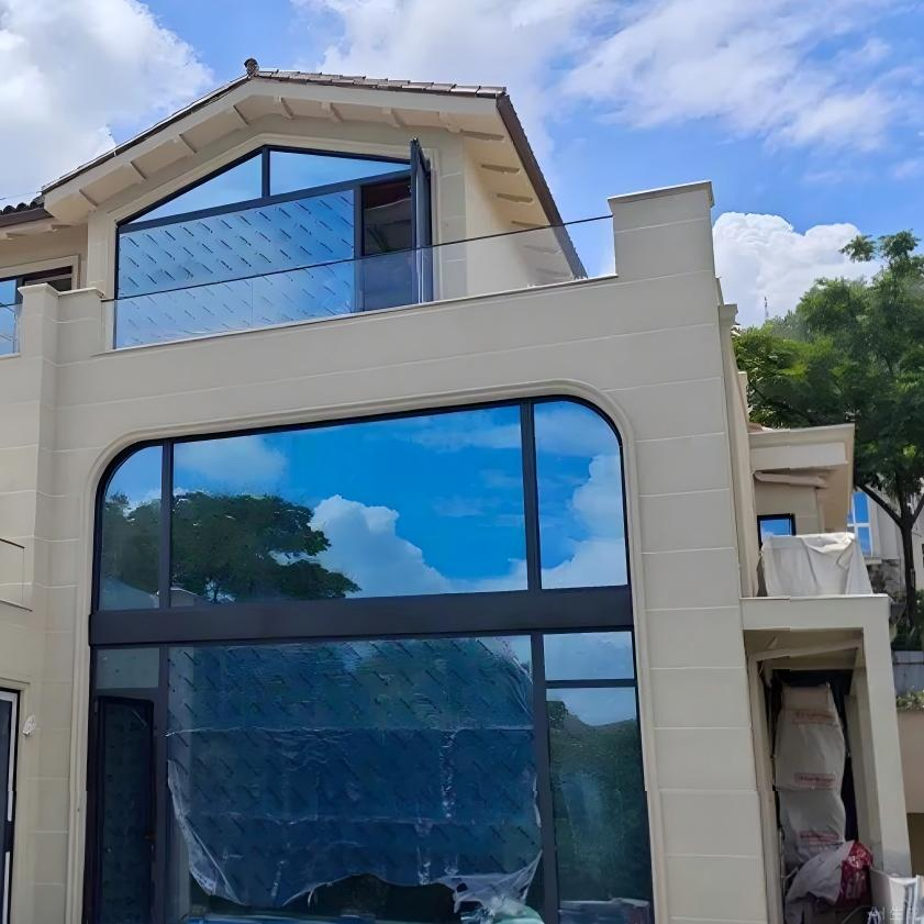 Customizable Large Aluminium Windows with Glass for Luxury Living Spaces Big Picture Sound Proof Panoramic Fixed Glass