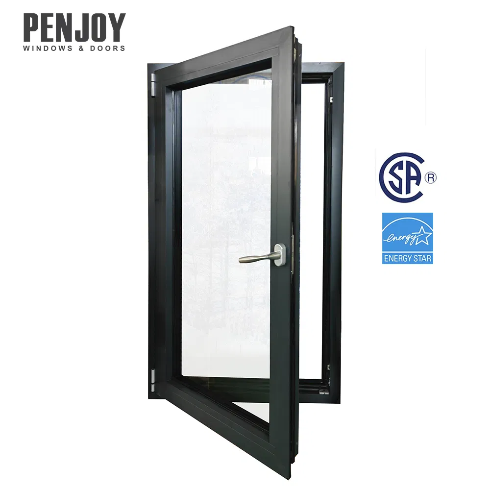 Penjoy Aluminium Tilt and Turn Window Double Glazed Window Insulation Glass