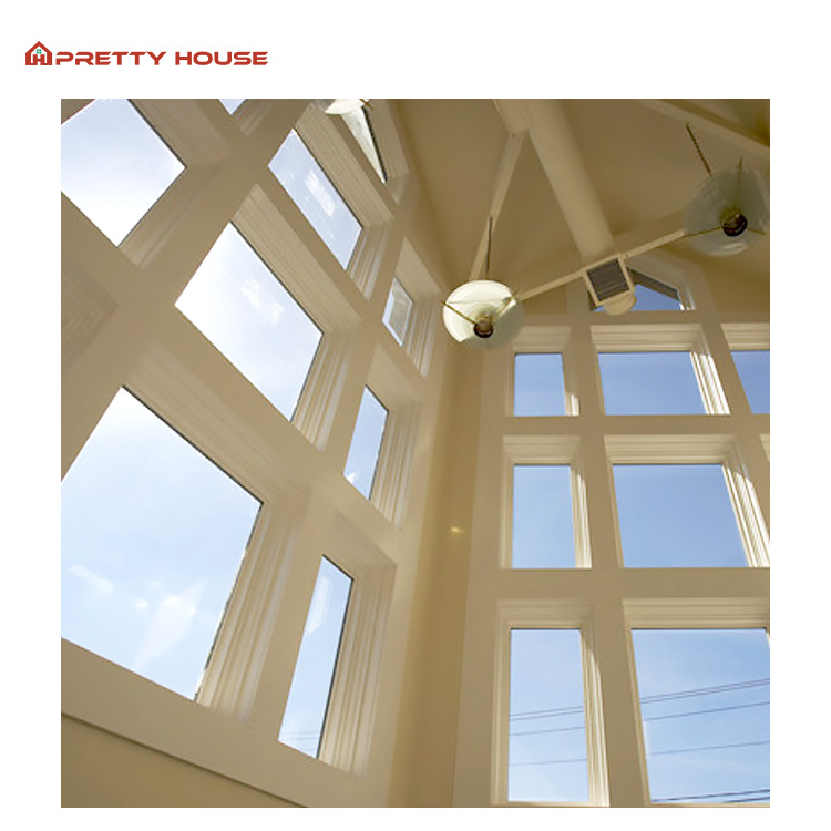 Big Fixed Picture Window Soundproof Picture System Frame Less Aluminum Window