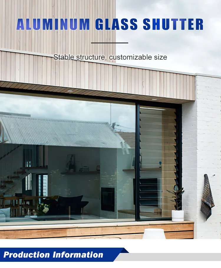 Aluminum Waterproof Louver Glass Jalousie Windows