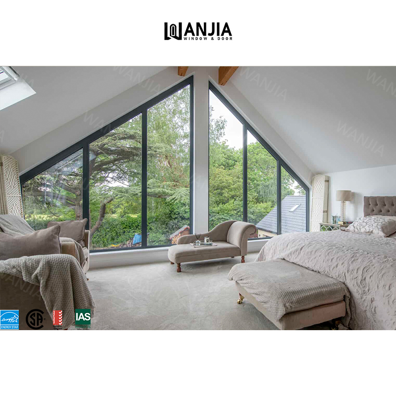 Wanjia Interior Panoramic Double Glazing Picture Fixed Thermal Break Aluminum Fixed Window