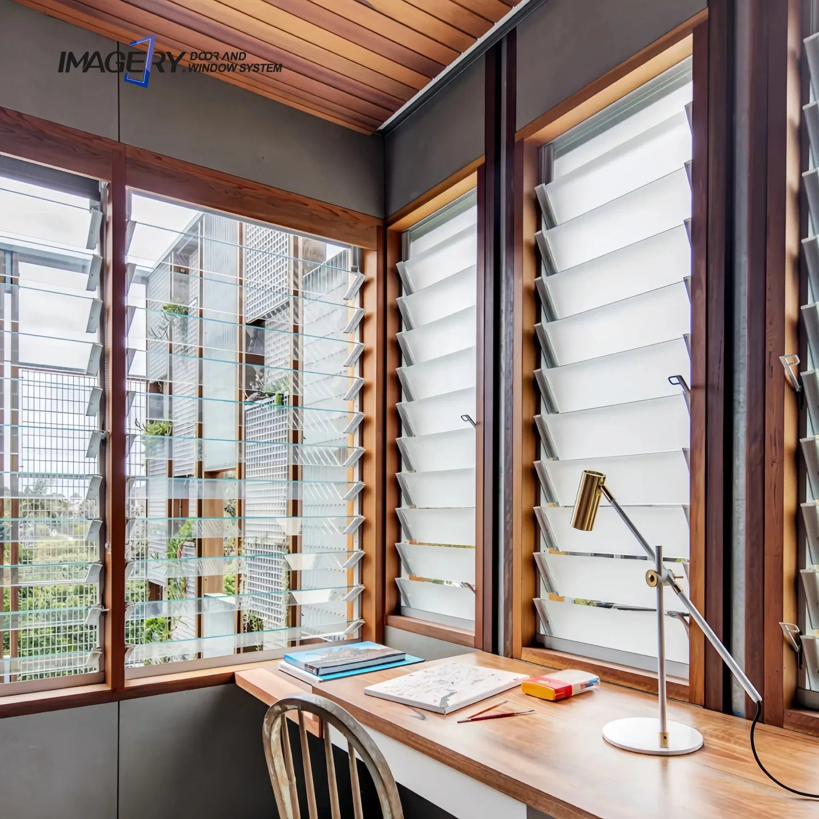 High Quality Aluminum Shutter Temperred Morden Jalousie Price Vertical Louver Glass Window